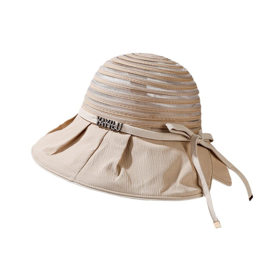 Cotton Blend Bow Brim Sun Hat — view 2