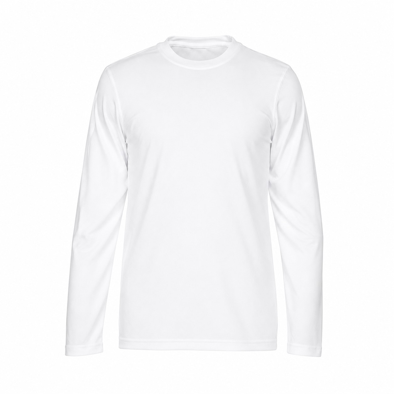Polyester Stain Release Long Sleeve Shirt — White