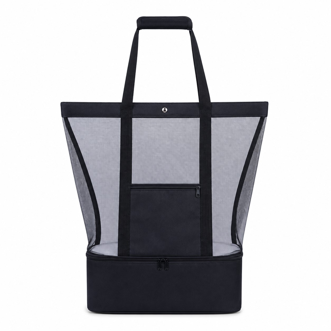 Insulated Mesh Beach Tote With Cooler Base — view 2