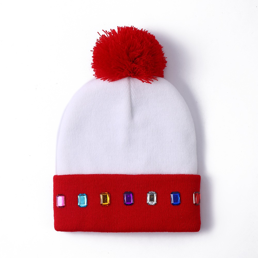 Jeweled Polyester Pom Beanie — view 2