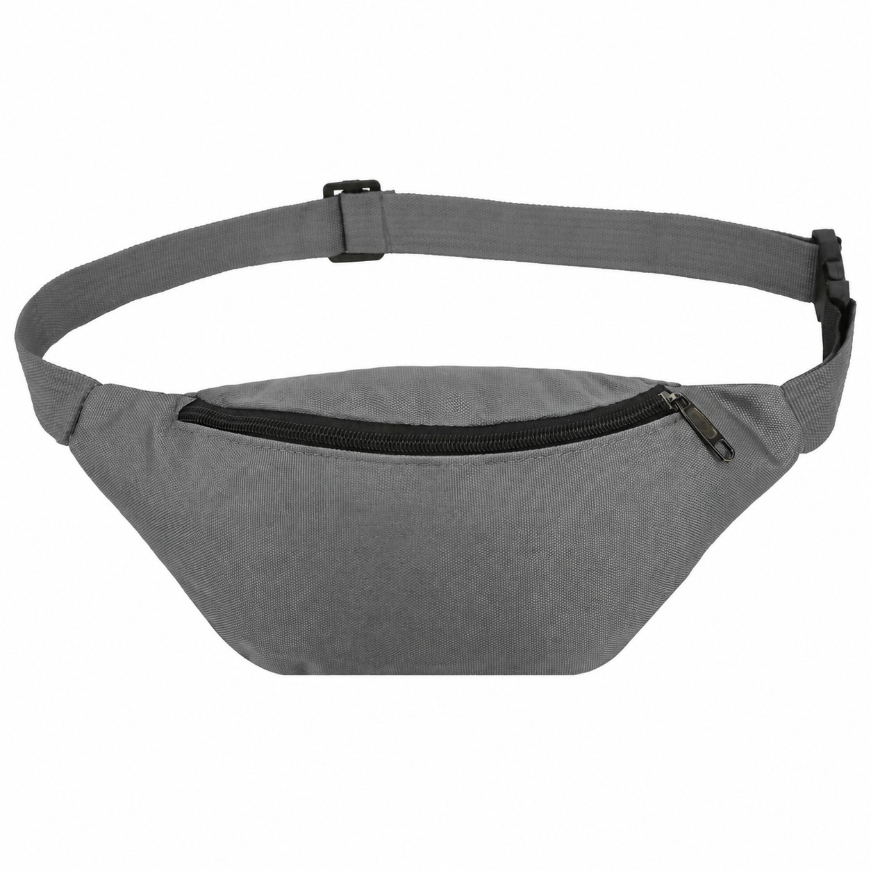 600D Polyester Roomy Fanny Pack — Gray