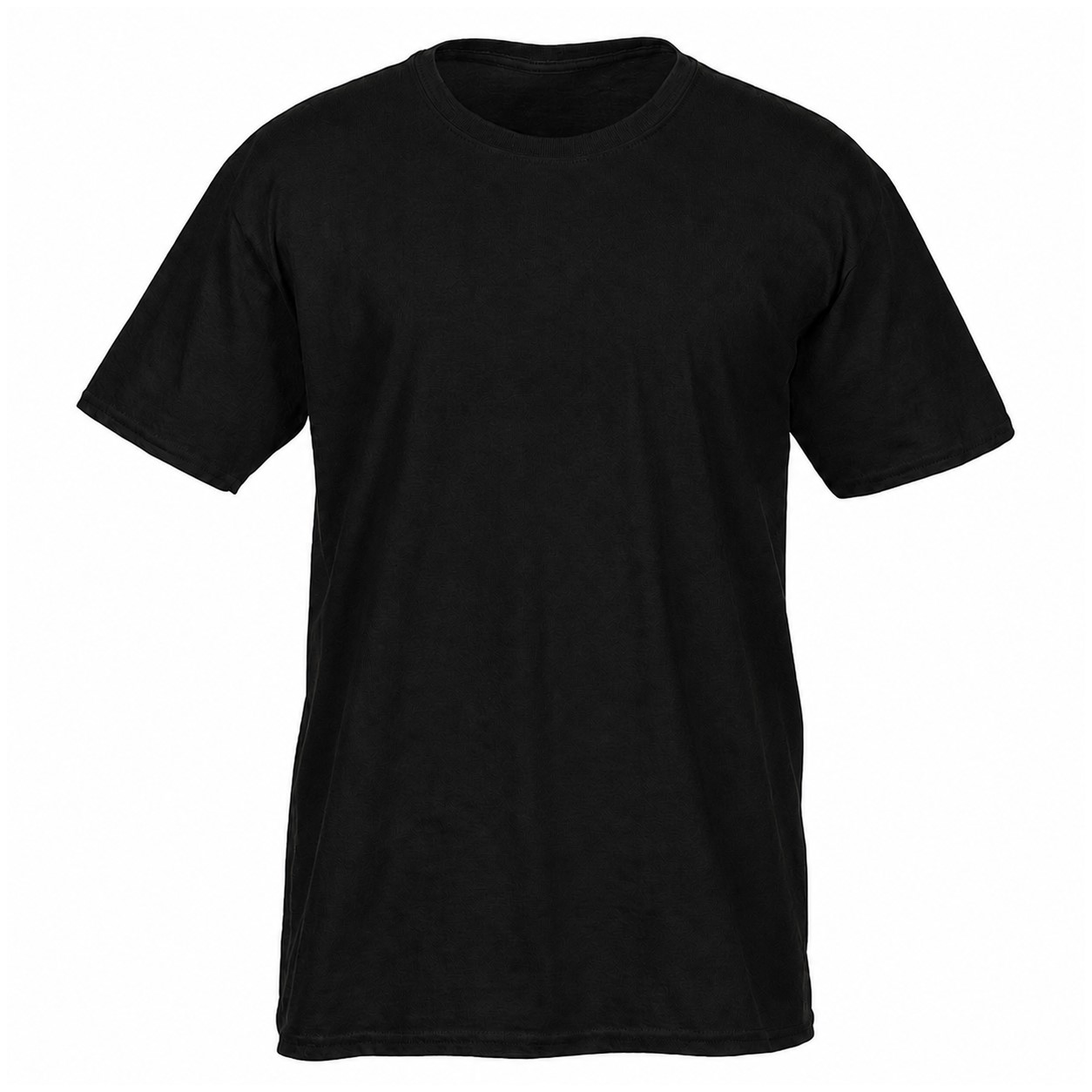 Soft Ringspun Cotton Crewneck Tee — Black