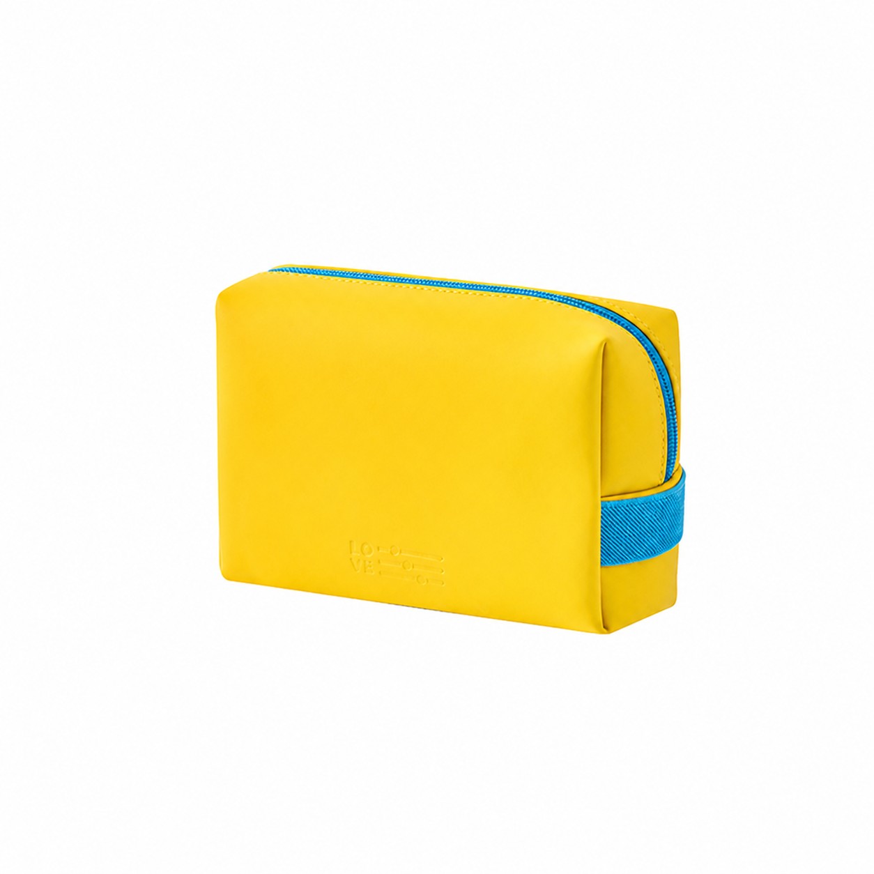 PU Leather Zippered Makeup Bag — Yellow