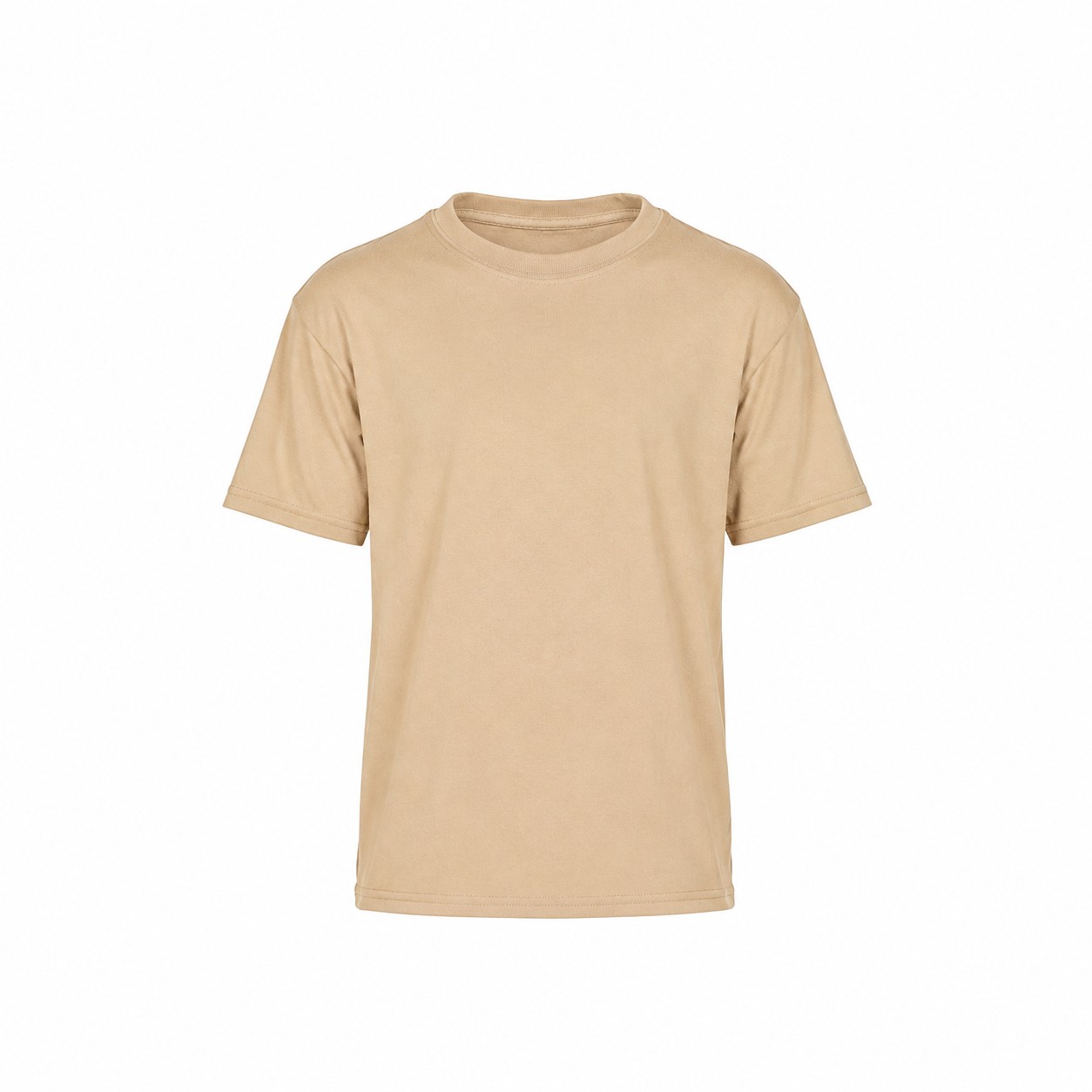 Essential Youth Cotton T Shirt — Tan Beige