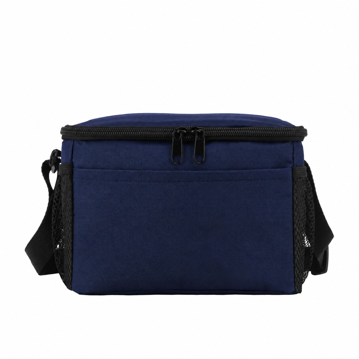 Zippered Storage Lunch Cooler — Navy Blue