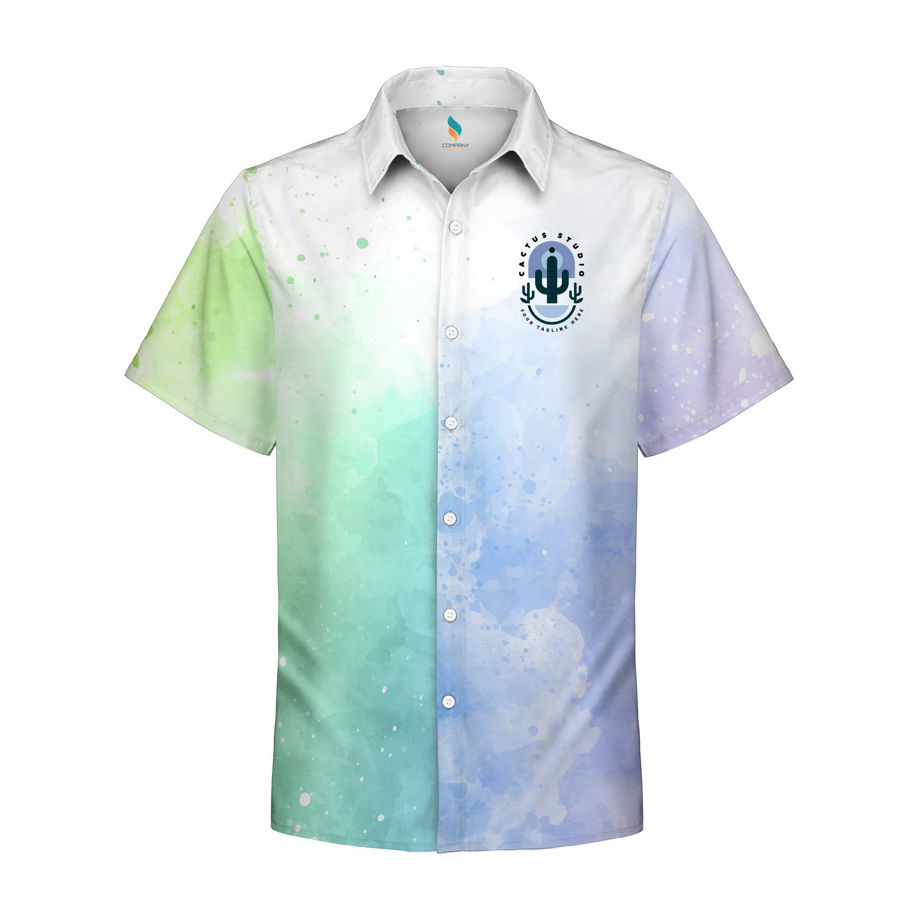 UPF Stretch Polyester Hawaiian Shirt — view 2