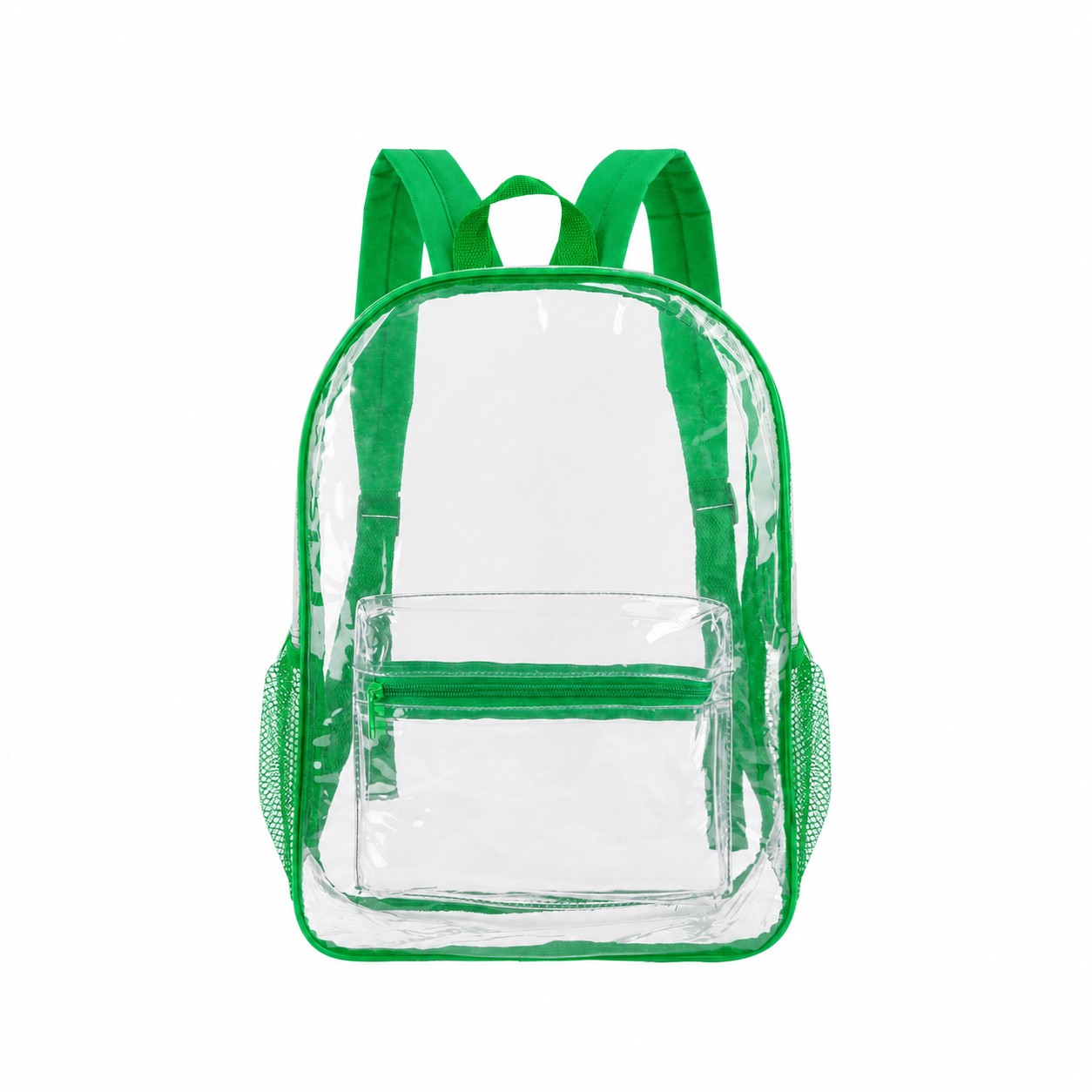PVC Zippered Storage Backpack — Green