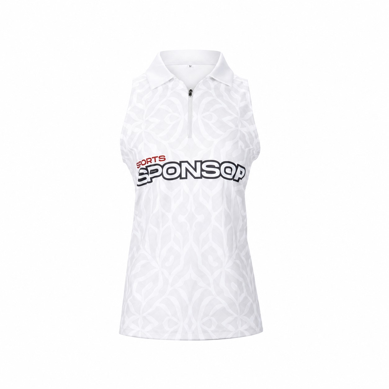 Women's Sleeveless Athletic Polo Shirt — White