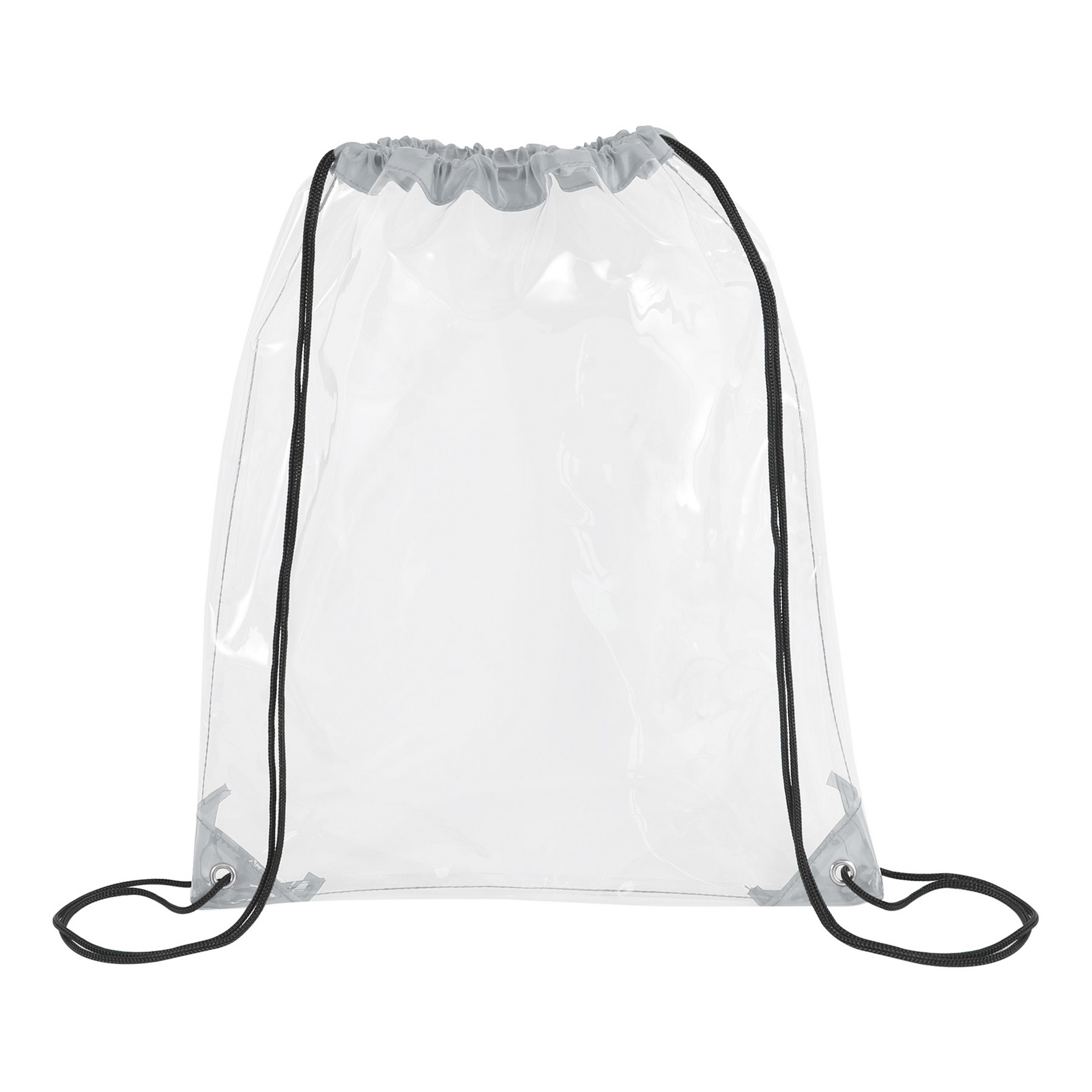 Metal Grommets Clear Drawstring Bag — view 2