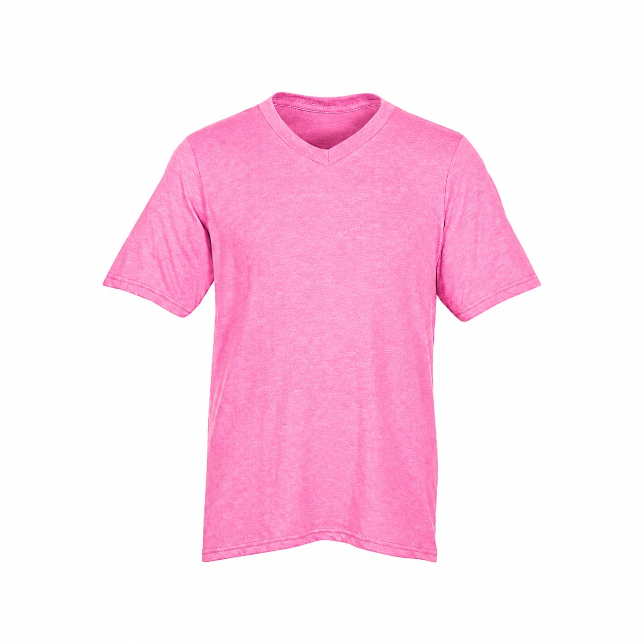 Men's Ringspun Cotton V Neck Shirt — Pink