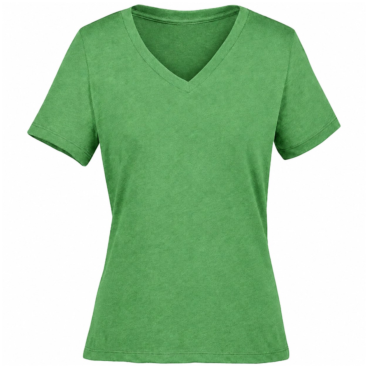 Relaxed Ladies V Neck Heather Tee — Green