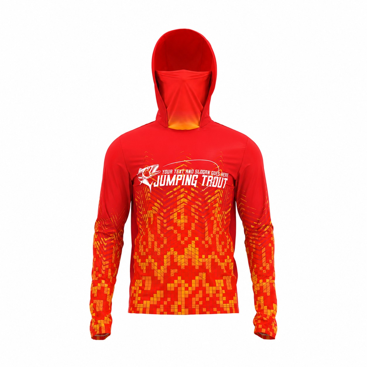 Polyester Spandex UPF Hoodie — Red
