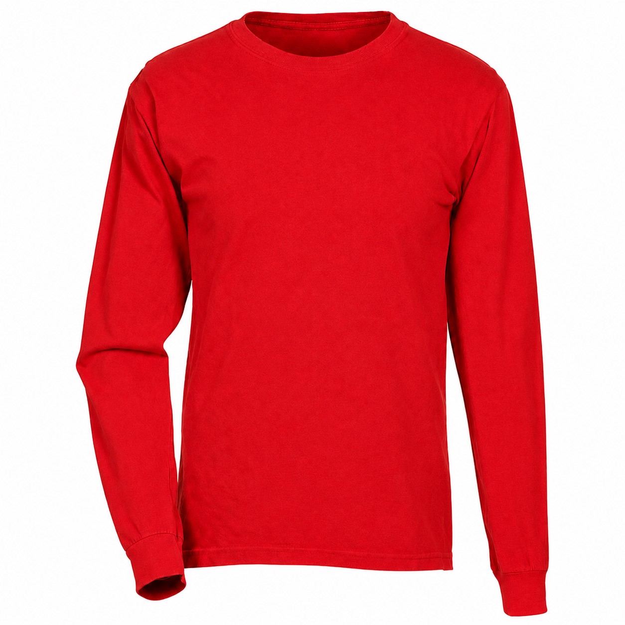 Ringspun Cotton Long Sleeve Tee — Red