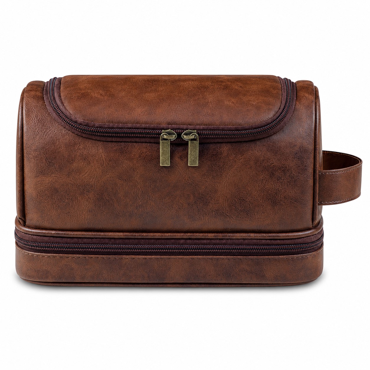 Hanging PU Toiletry Bag With Zippered Base — view 2