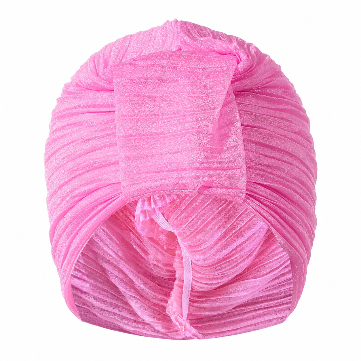 Sequin Polyester Elastic Turban Hat — Pink