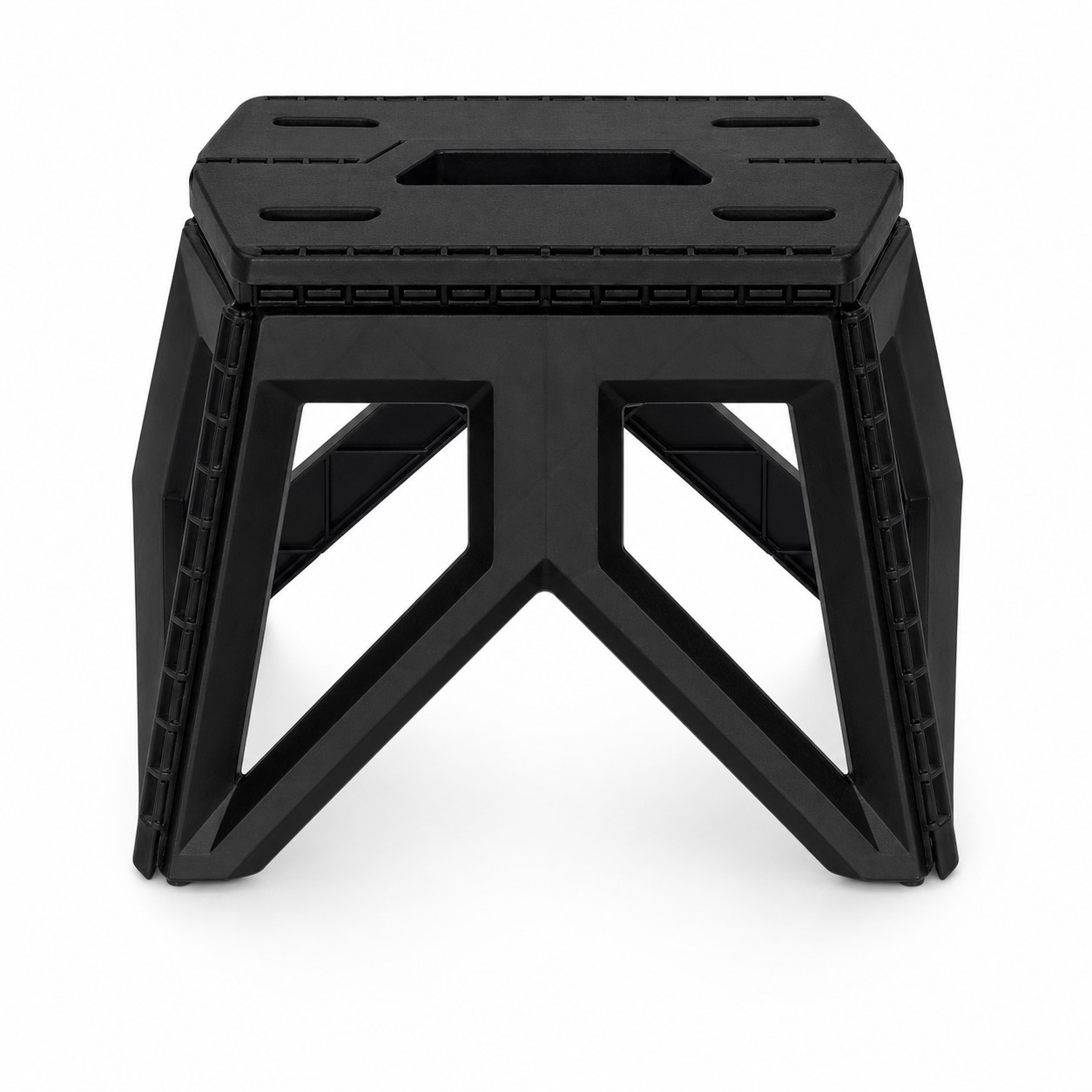 Low Profile Plastic Folding Stool With Handle — view 2