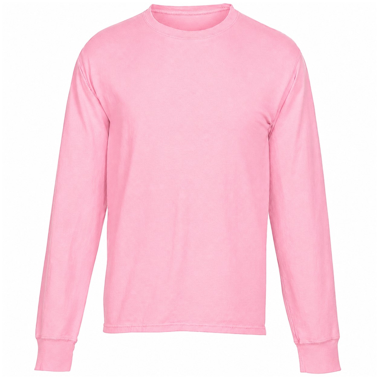Garment Dyed Cotton Long Sleeve Tee — Pink