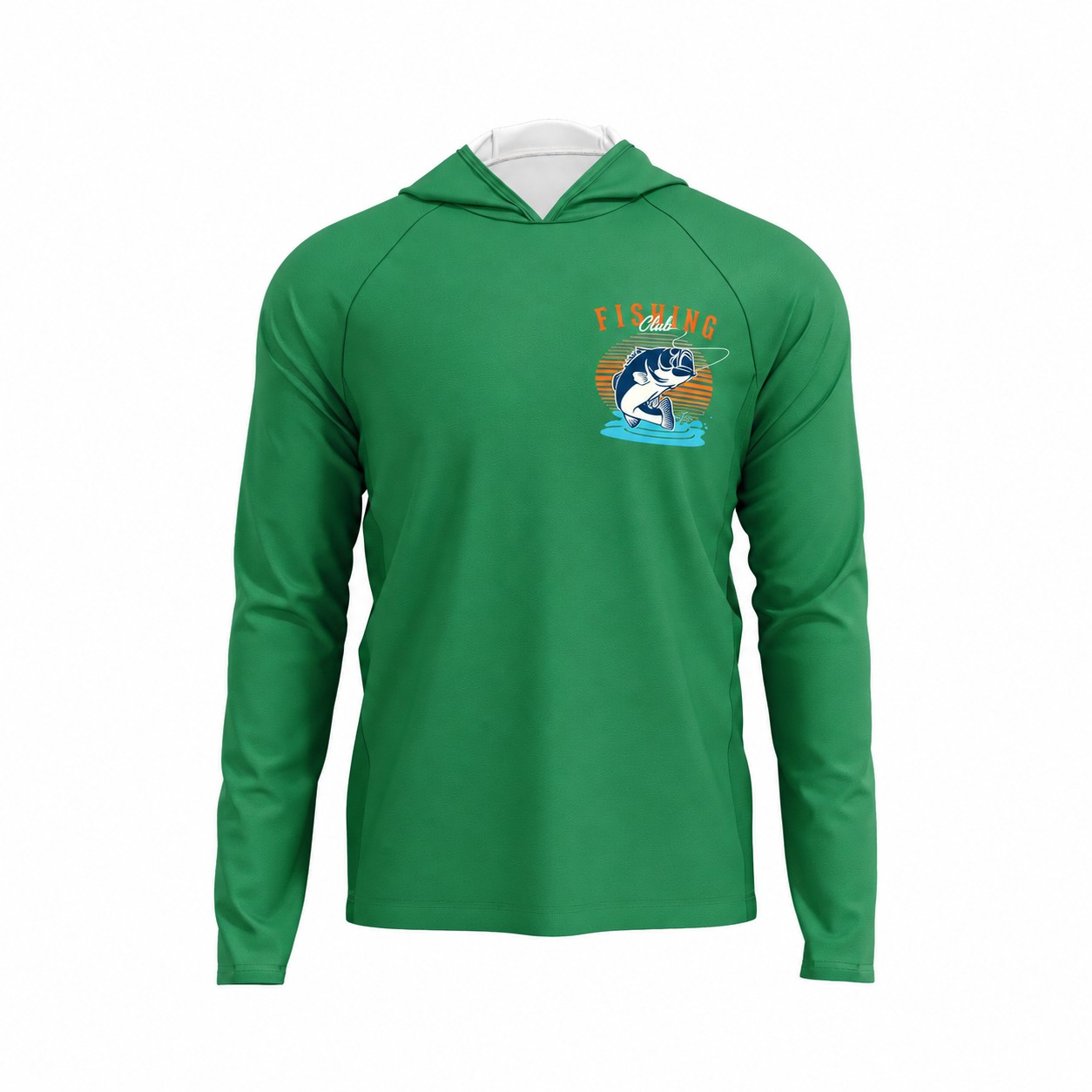 Polyester Mesh Fabric Hoodie — Green
