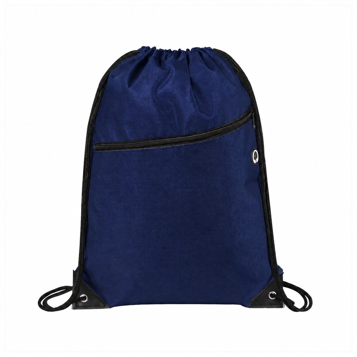 420D Polyester Drawstring Bag — Navy Blue