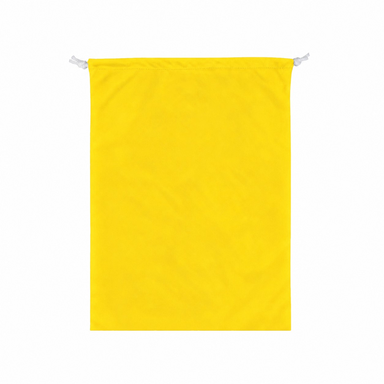 Bird's-Eye Fabric Drawstring Bag — Yellow