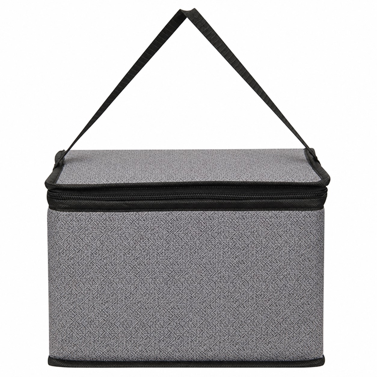 Handled Polyester Insulated Box Lunch Tote — view 2