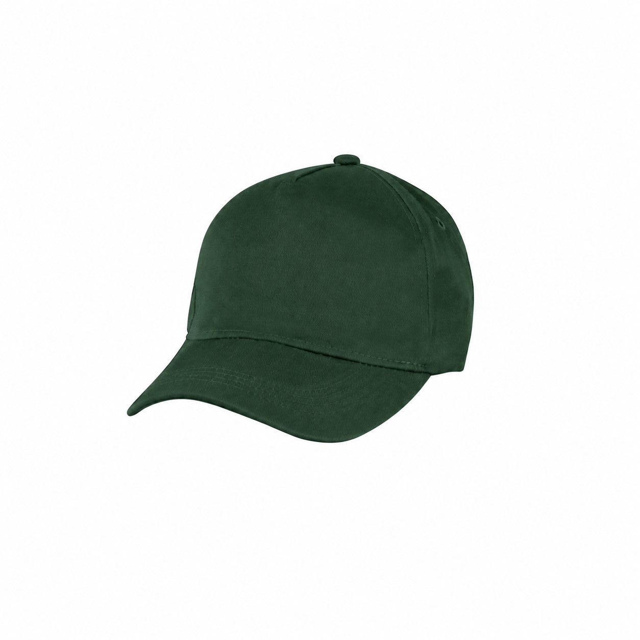 Five Panel Cotton Polyester Cap — Forest Green