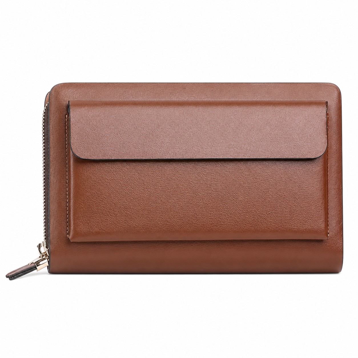 Front Flap Leather Clutch Wallet — view 2