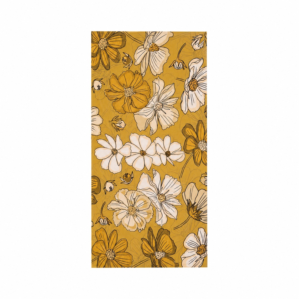 Cotton Velour Beach Towel — Brass Gold
