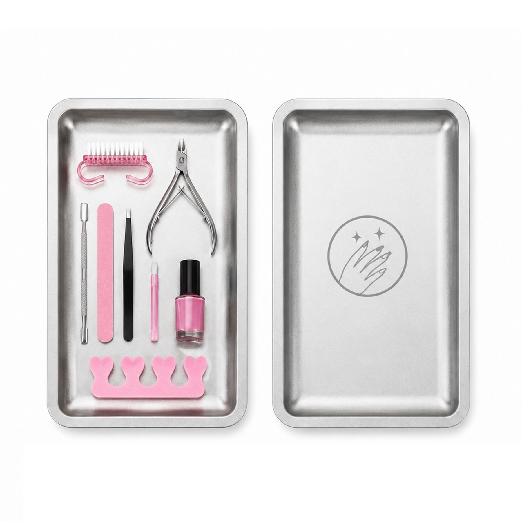 Rectangular Stainless Steel Nail Tool Tray