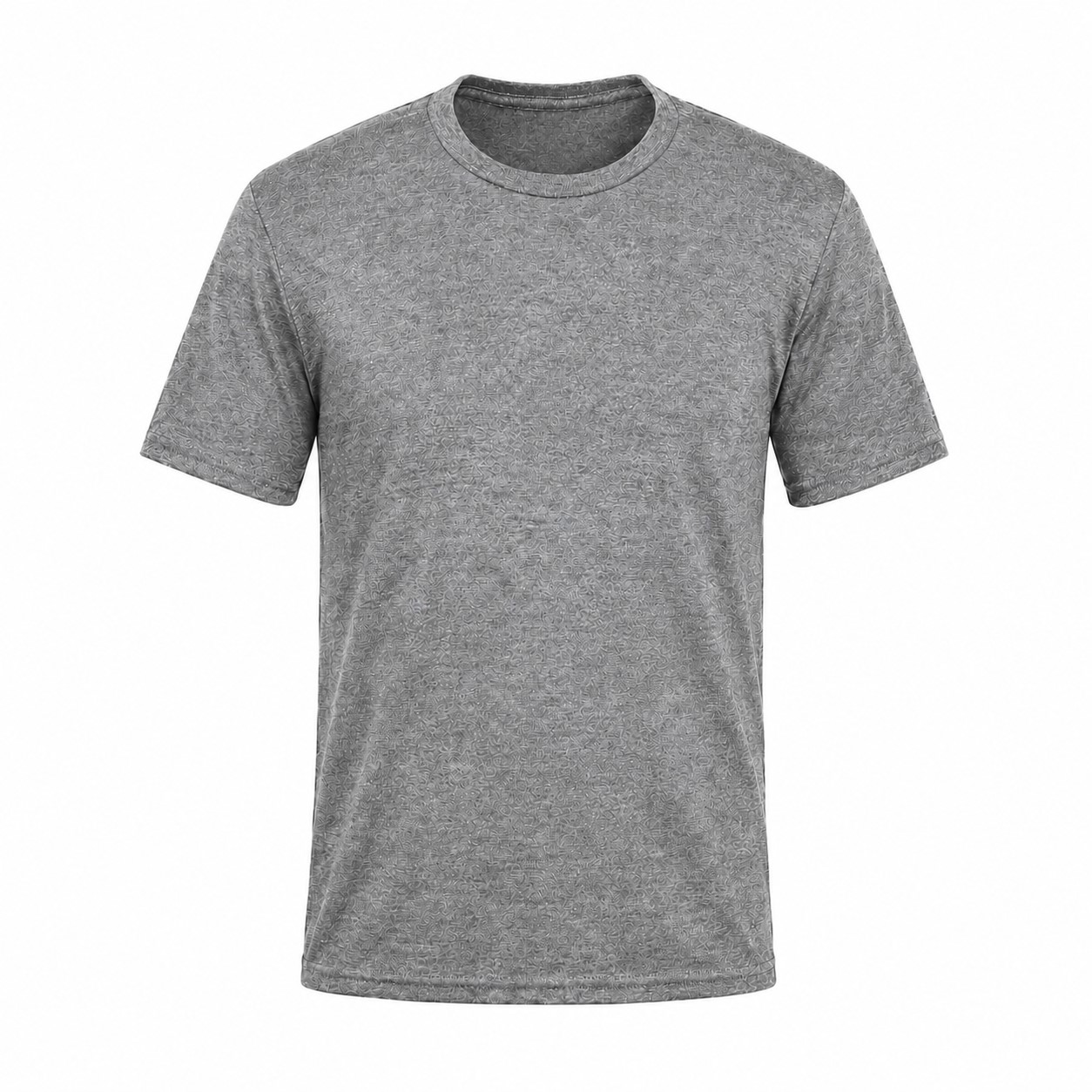 Men's Cotton-Polyester Blend Crewneck T-Shirt — Gray