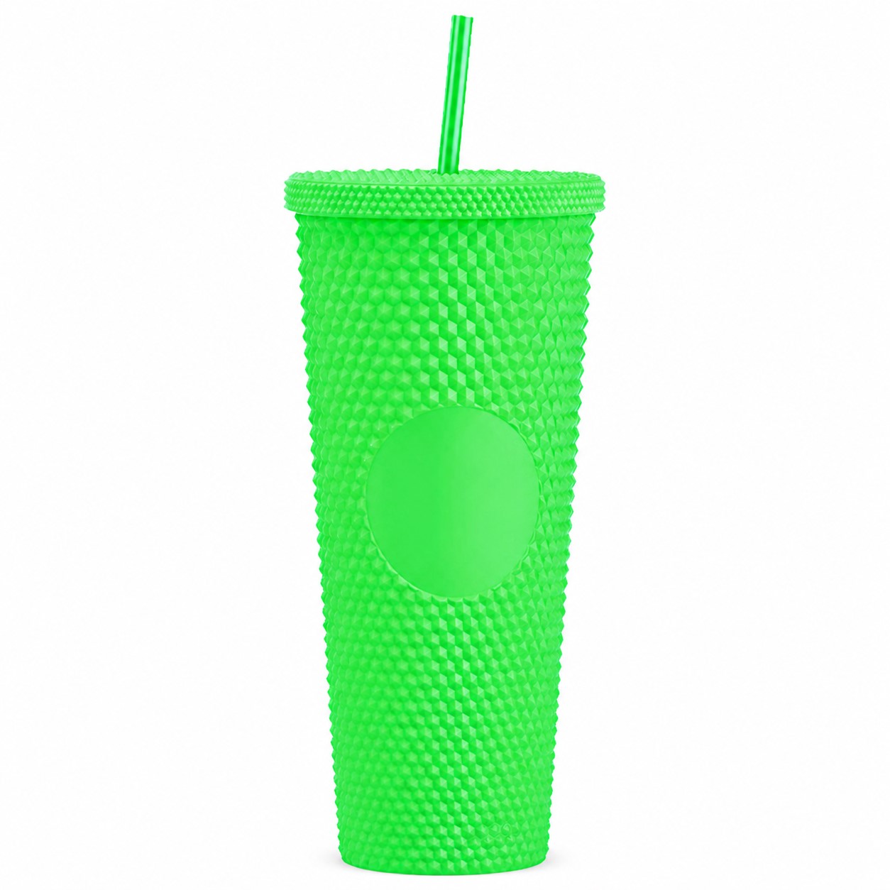 Insulated Beverage Cup With Geometric Texture — view 2