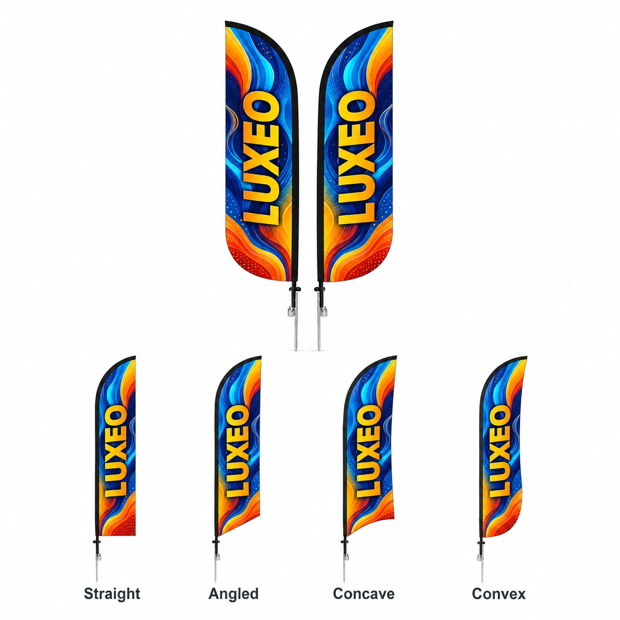 15' Double Sided Feather Flag Kit