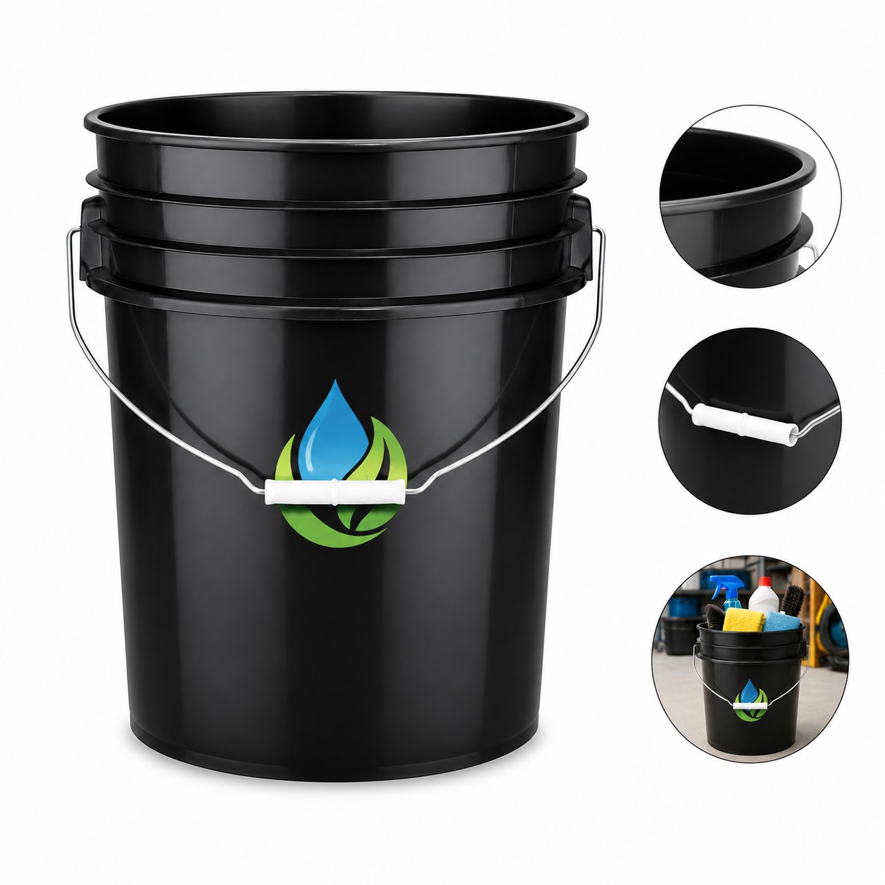Reinforced Rim 5 Gallon Utility Pail