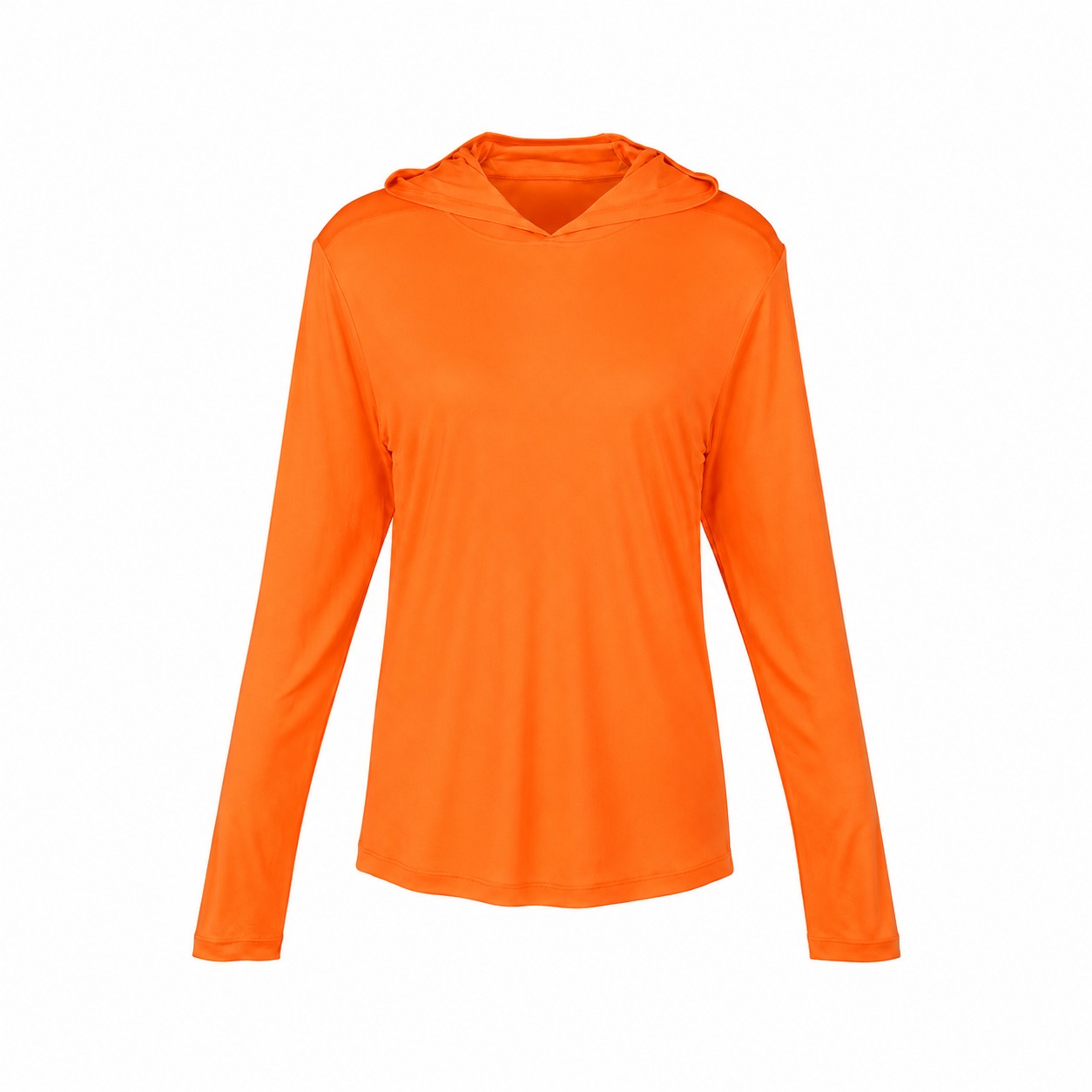 Polyester Hooded Sun Shirt — Orange