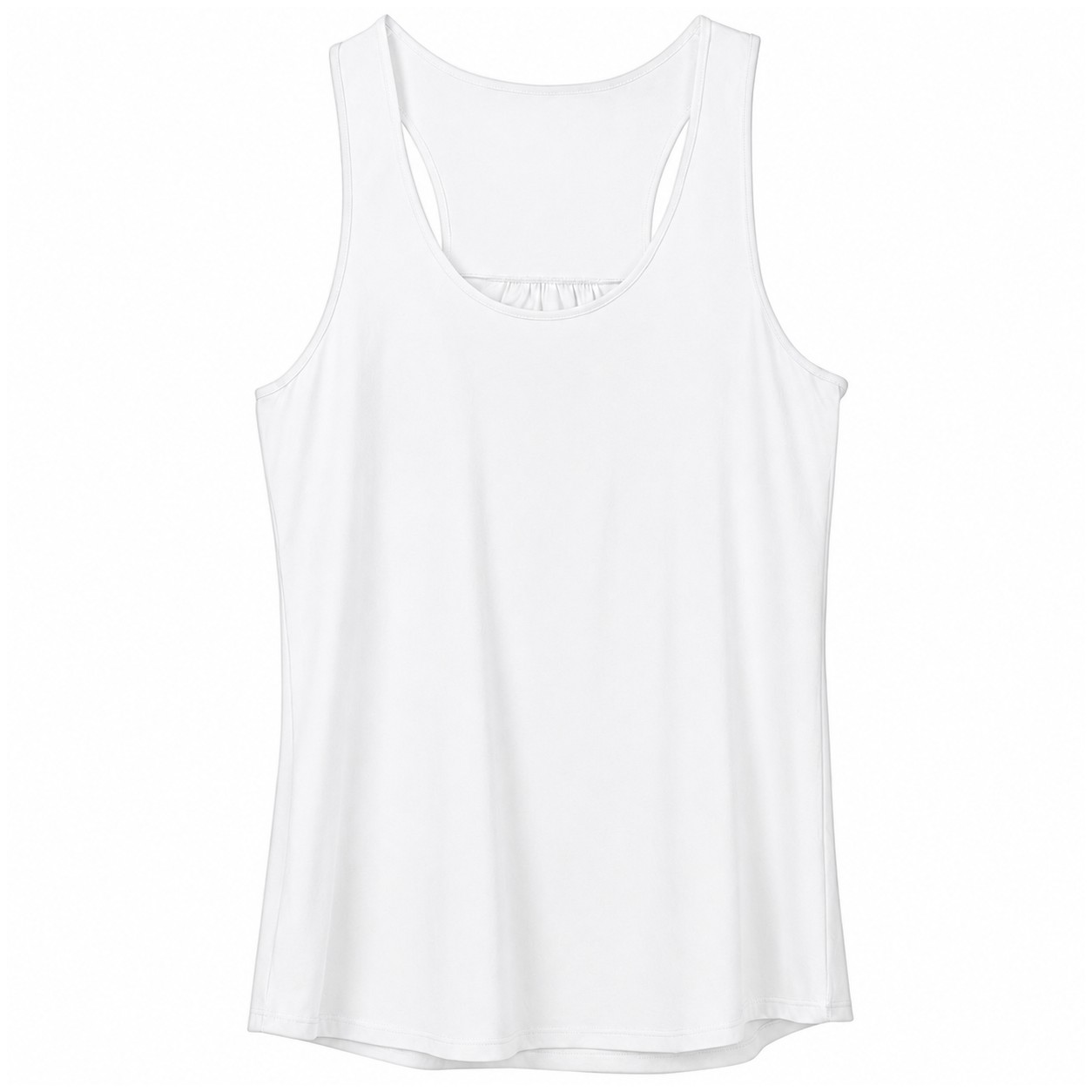 Ladies' Cotton Racerback Tank Top — White