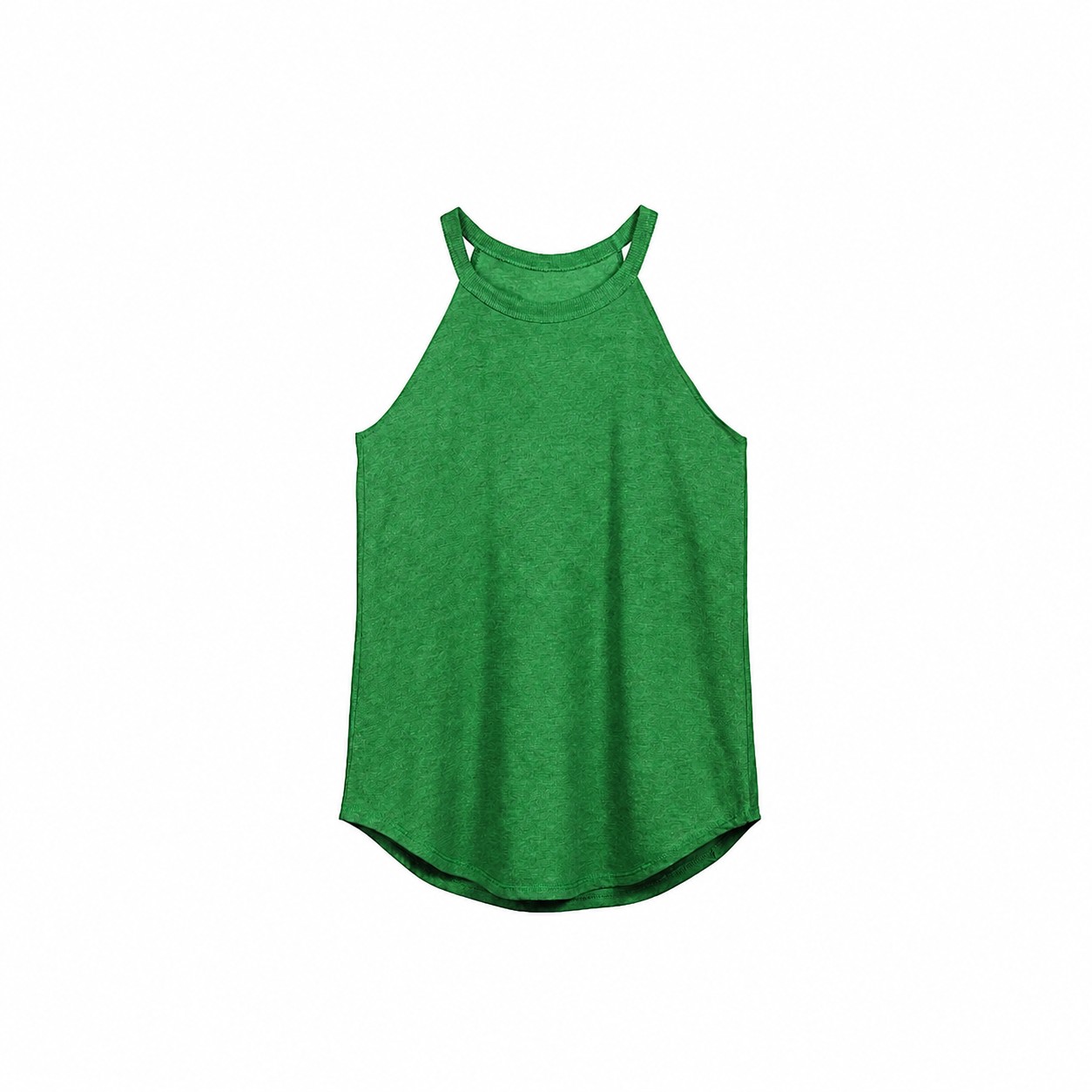 Ladies High Neck Tri Blend Tank Top — Green