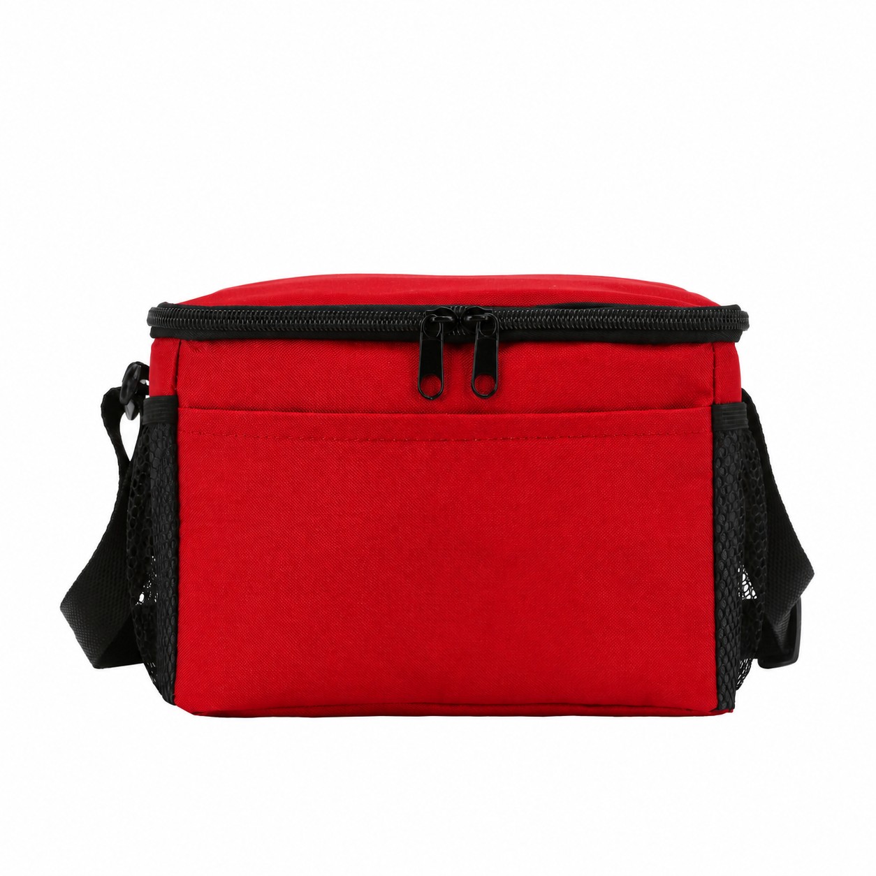 Zippered Storage Lunch Cooler — Red