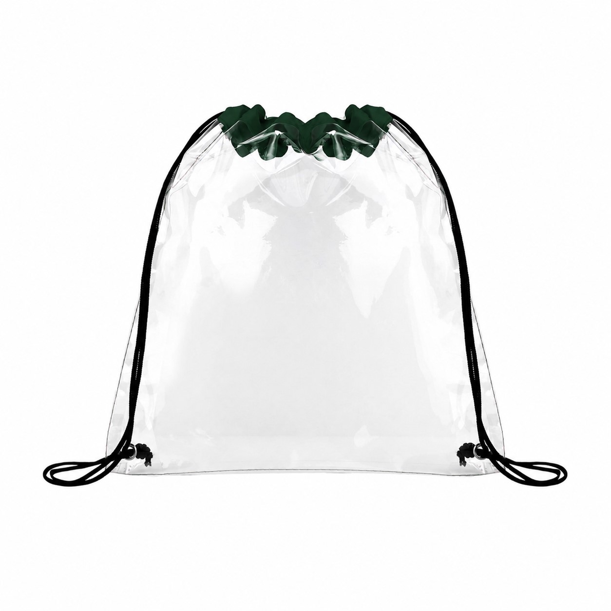 PVC Metal Grommets Drawstring Bag — Forest Green