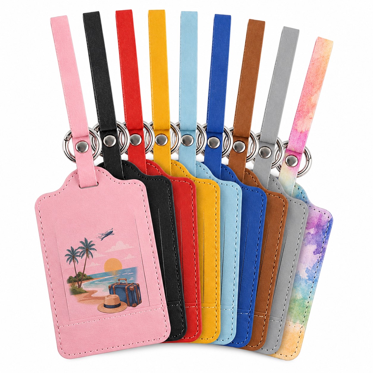 Flip Cover PU Luggage Identification Tag