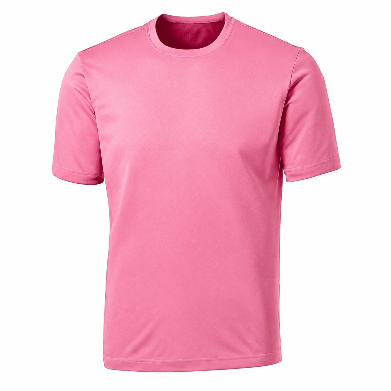 Men's Polyester Athletic Crewneck T-Shirt — Pink