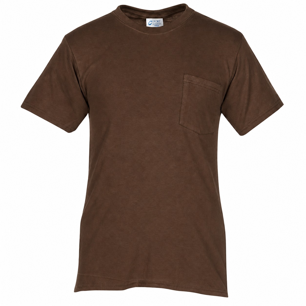 Pocket Cotton Polyester Tee — Brown