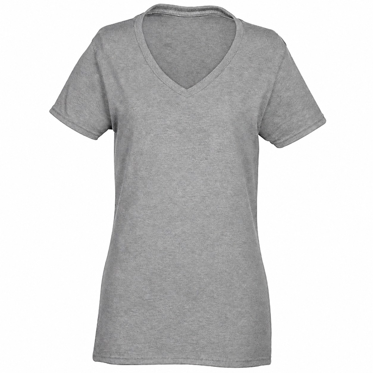 Heavy Cotton V Neck Shirt — Gray