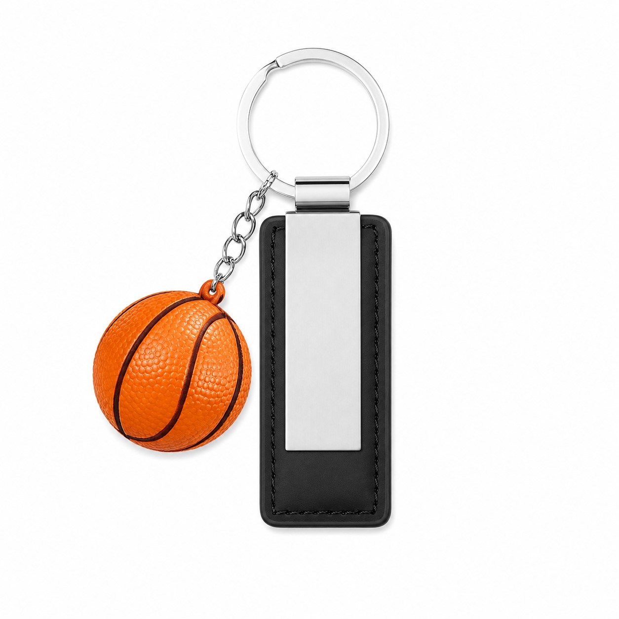 Metal Sports Ball Stress Relief Keychain — view 2