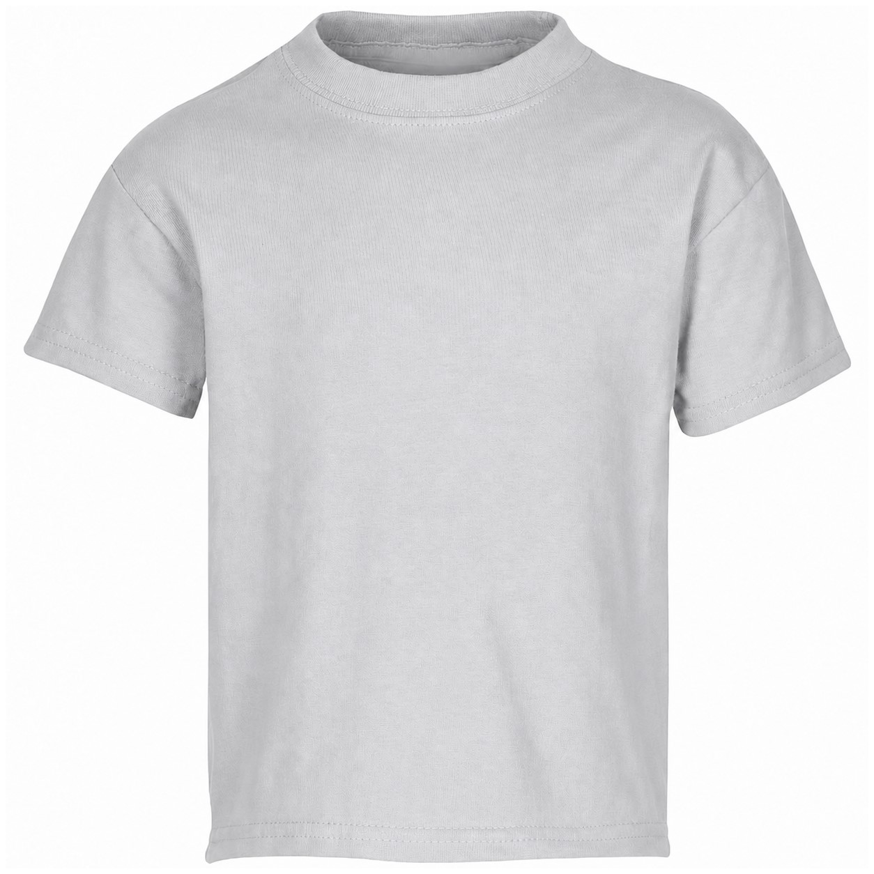 Youth Cotton-Polyester Blend T-Shirt — Silver