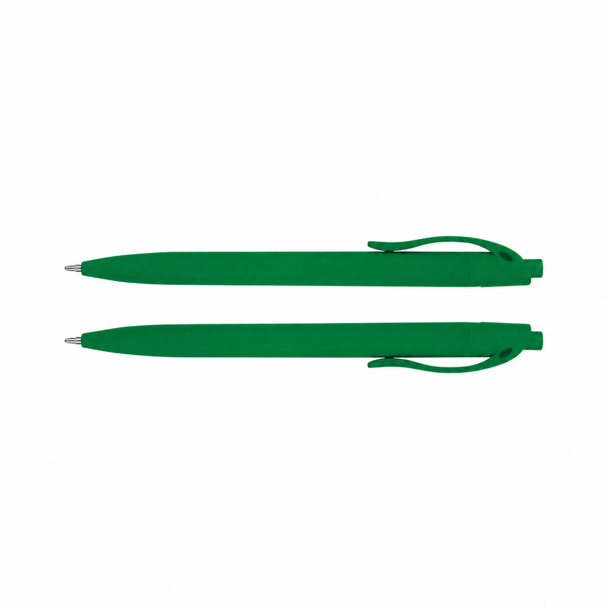 ABS Plunge Action Soft Finish Pen — Green