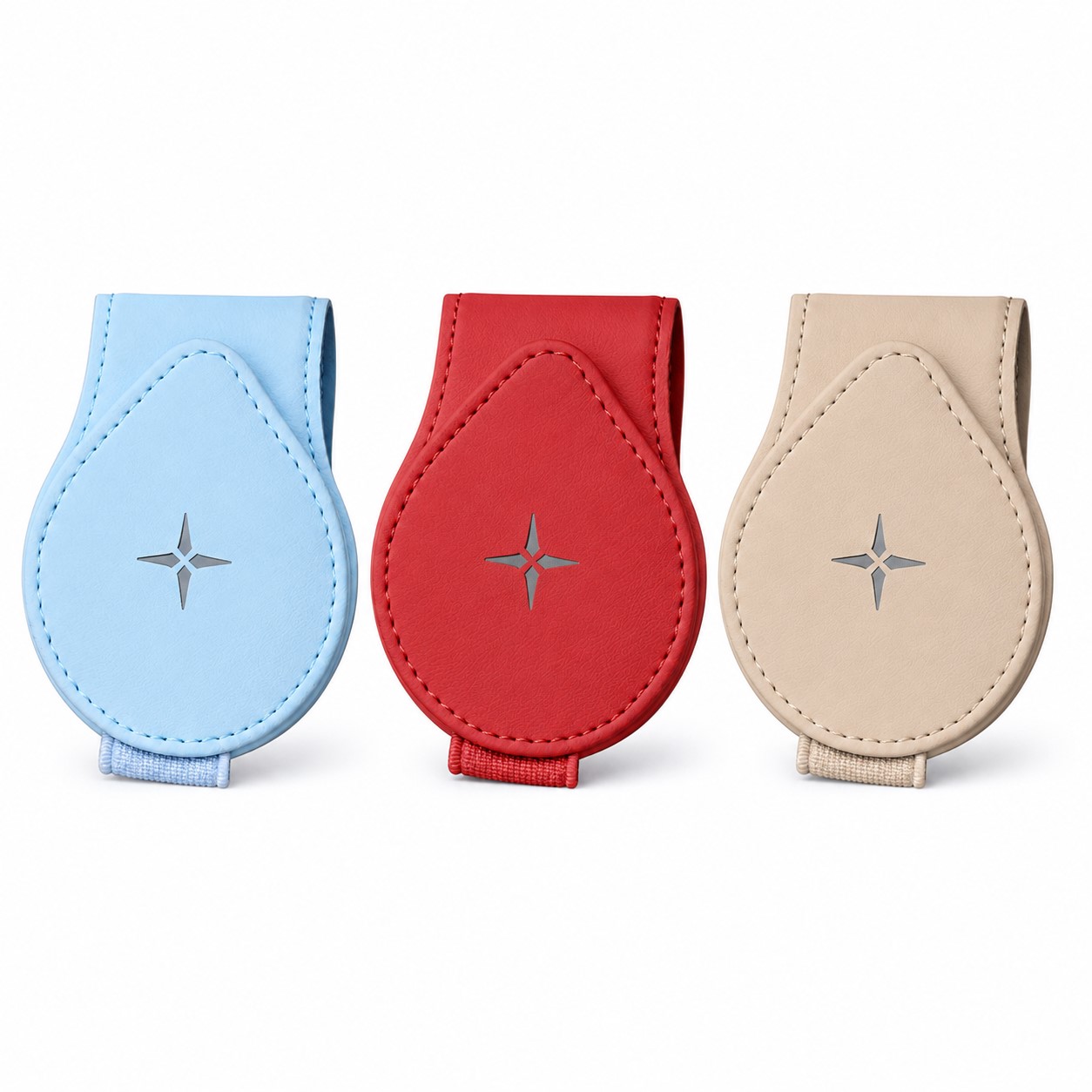 PU Leather Automotive Eyeglass Holder