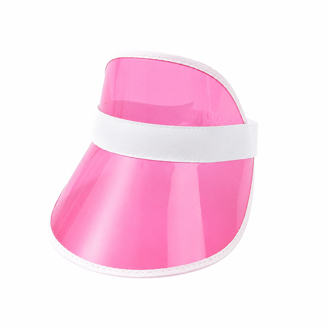 PVC Tinted Sport Visor Cap — Pink