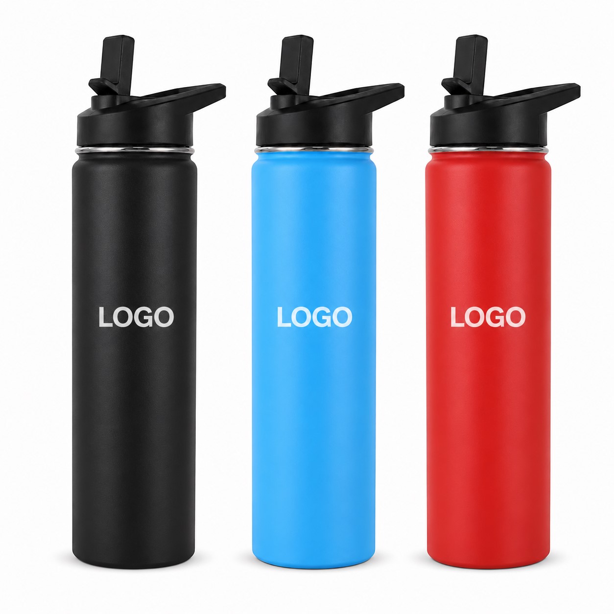 25 Oz Stainless Steel Flip Straw Bottle