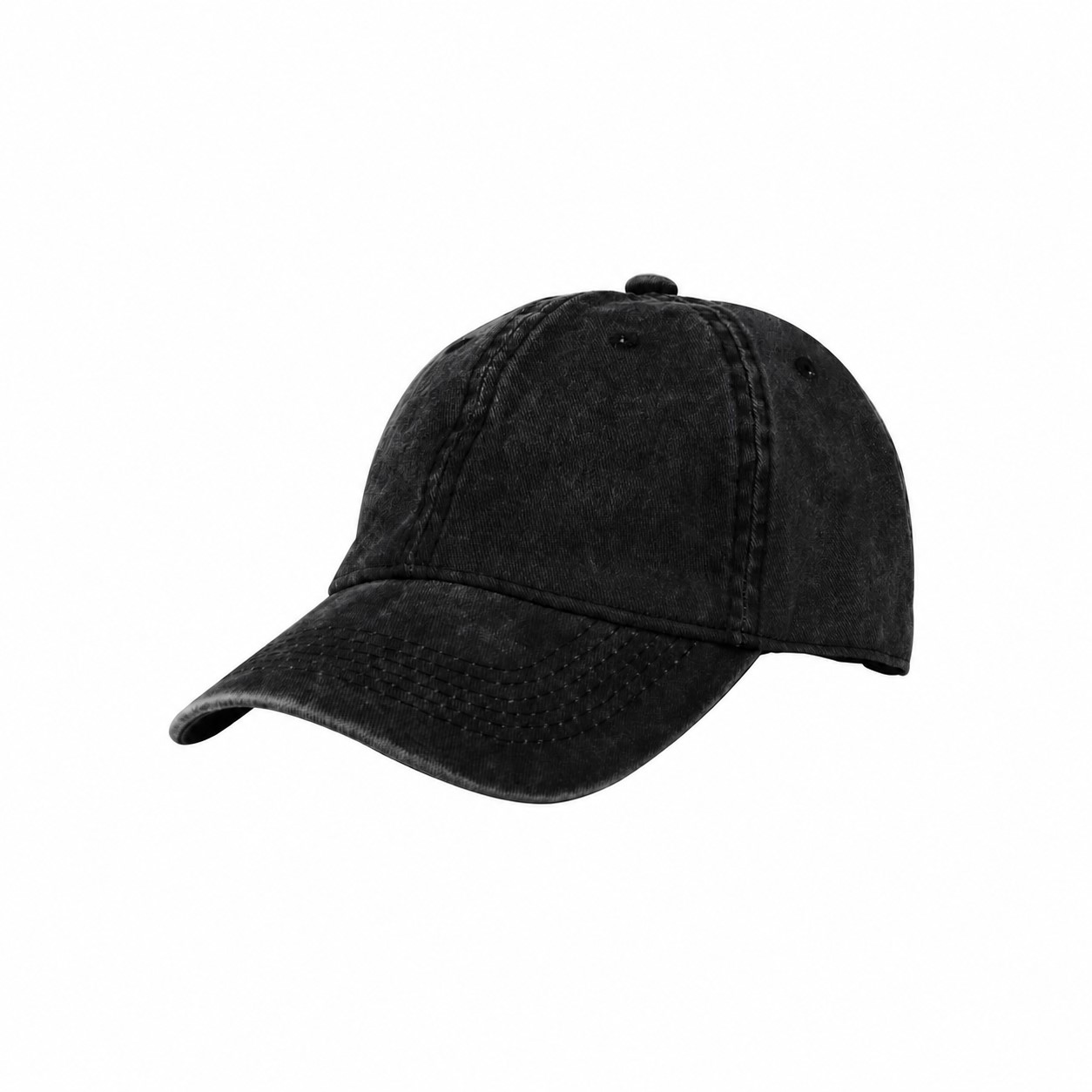 Cotton Baseball Cap — Black