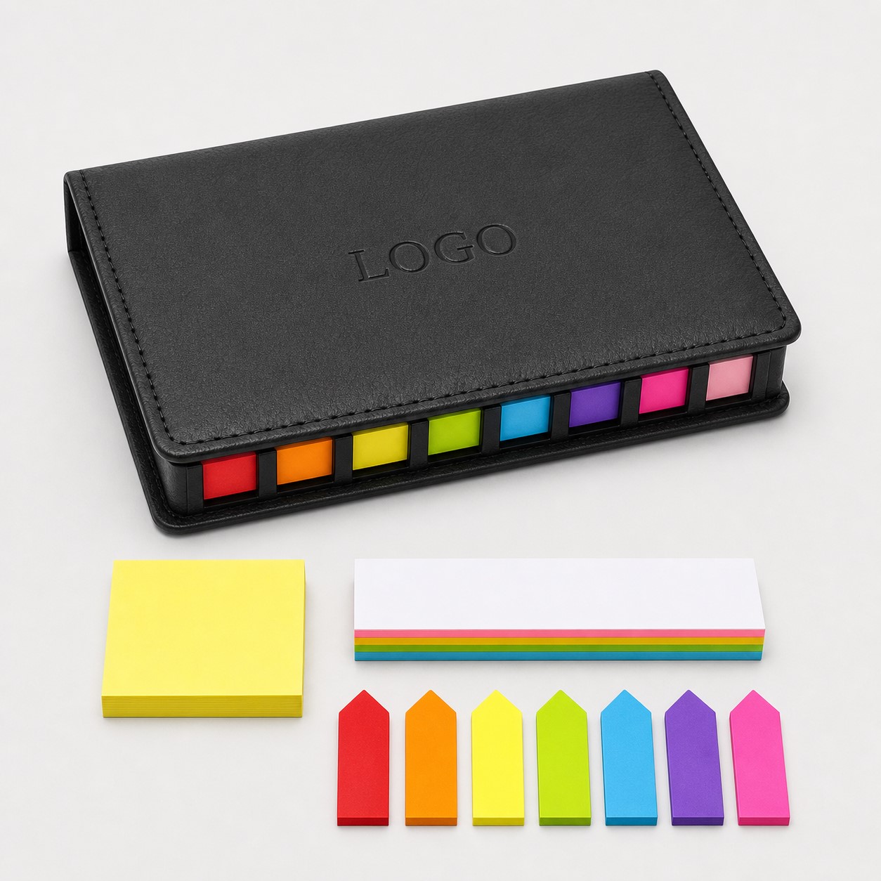PU Sticky Note Organizer With Page Flags